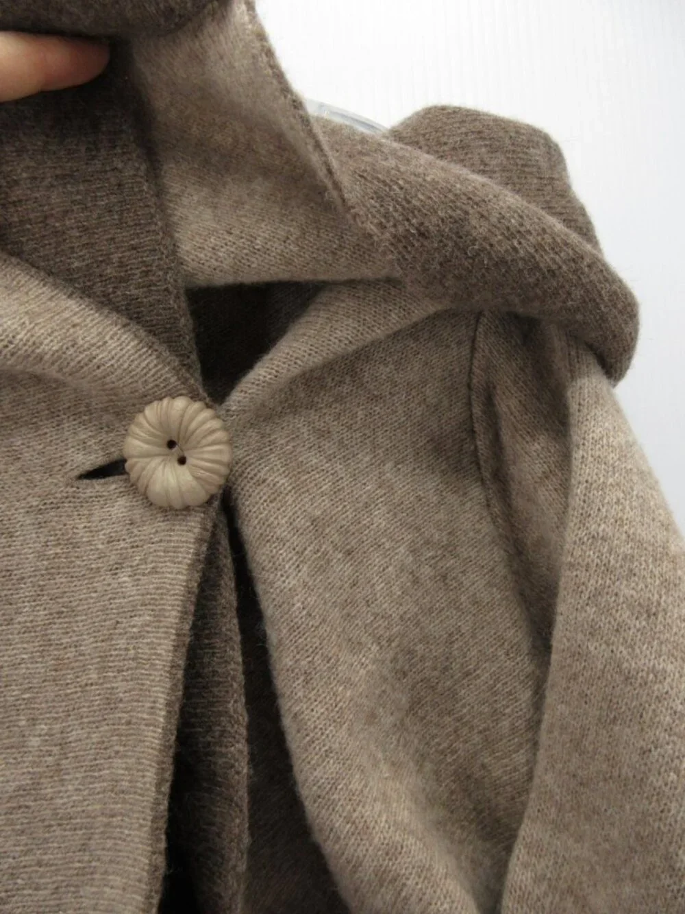 Chiaramente Sweater Small Wool Drape Wrap Lagenlook Artsy Italy * - Picture 8 of 12